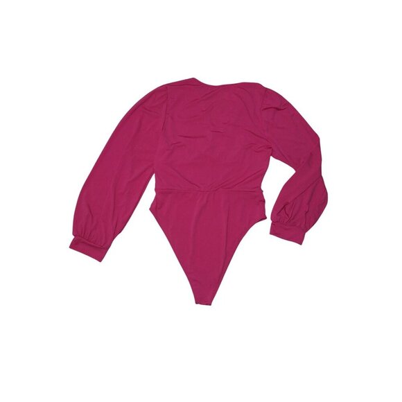 Womens Wdirara Pink Long Sleeve Bodysuit, Size XL. NWT - Picture 2 of 9